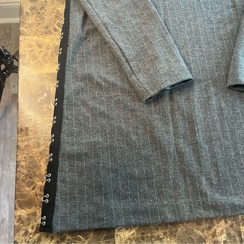 Womens Zara Long Length Gray Sweater Open Sides - Picture 9 of 11